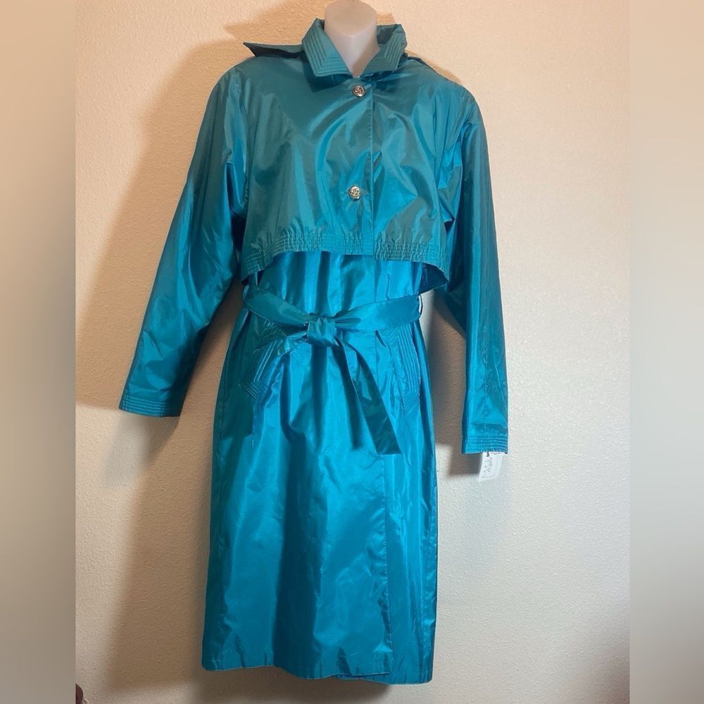 Worthington Essentials Vibrant Blue Turquoise Outerwear Jacket Size 8 - Picture 3 of 16